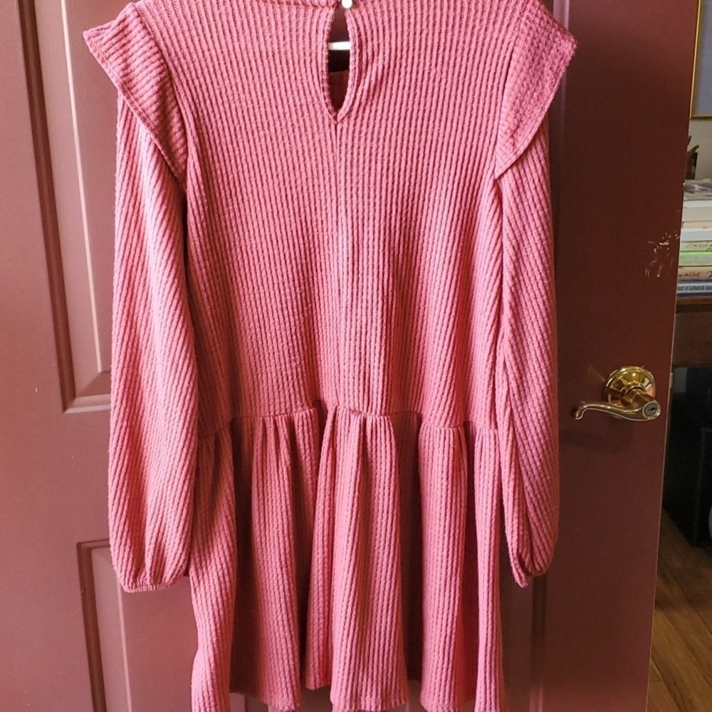 Unbranded rust waffle weave dress size Large - Picture 6 of 7